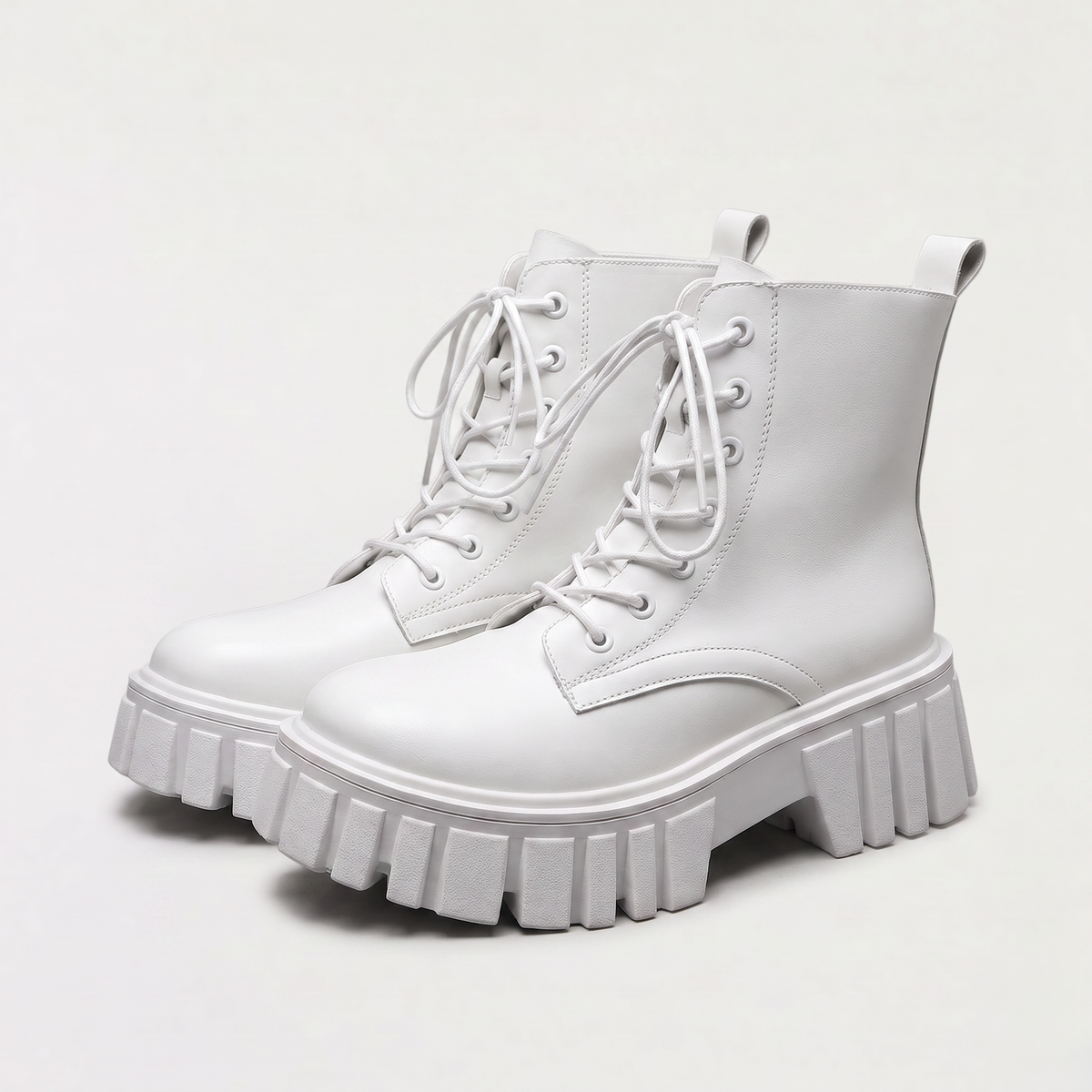 women's ankle boot with rubber lug sole