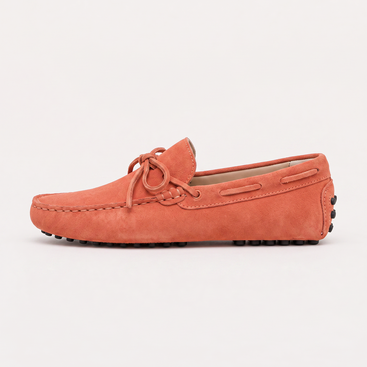 men's driving shoe with rubber pebble outsole