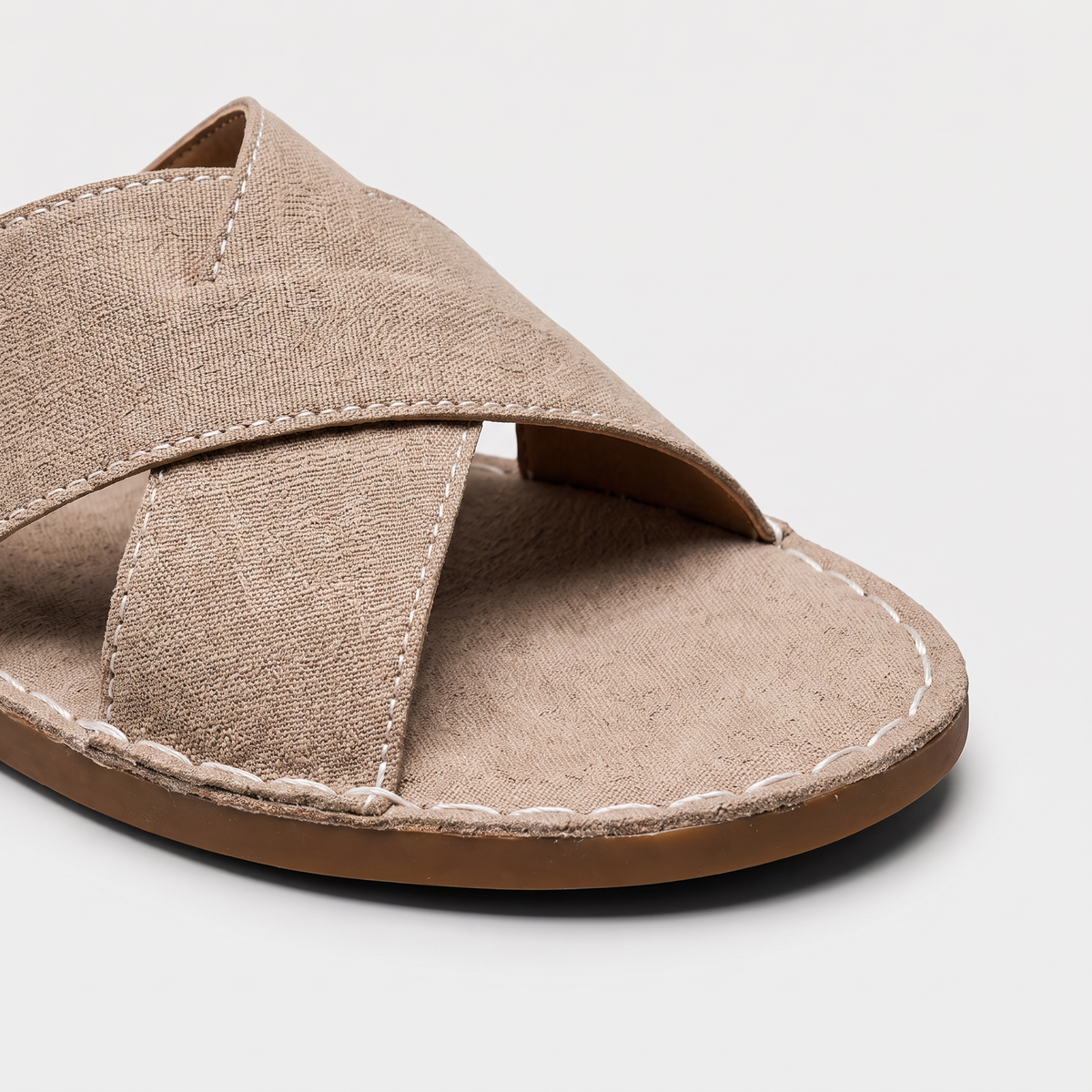 men's summer sandal with wide crossover straps