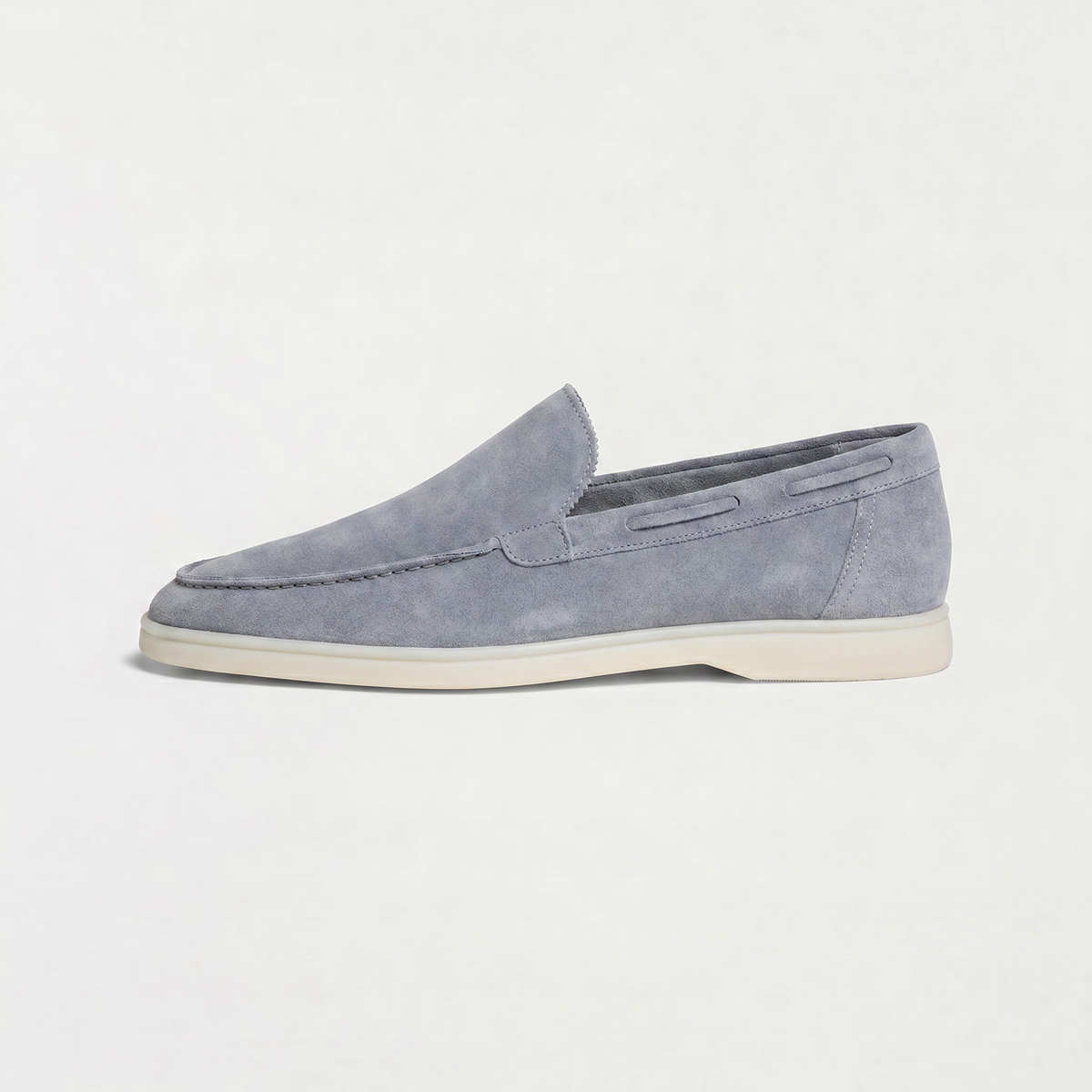men's slip-on suede loafer with almond toe