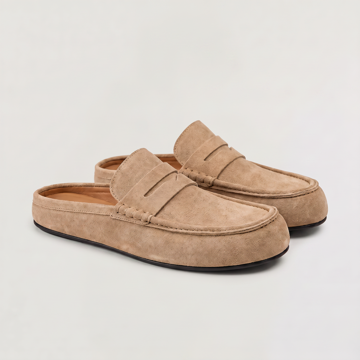 men's slip-on mule with penny loafer strap
