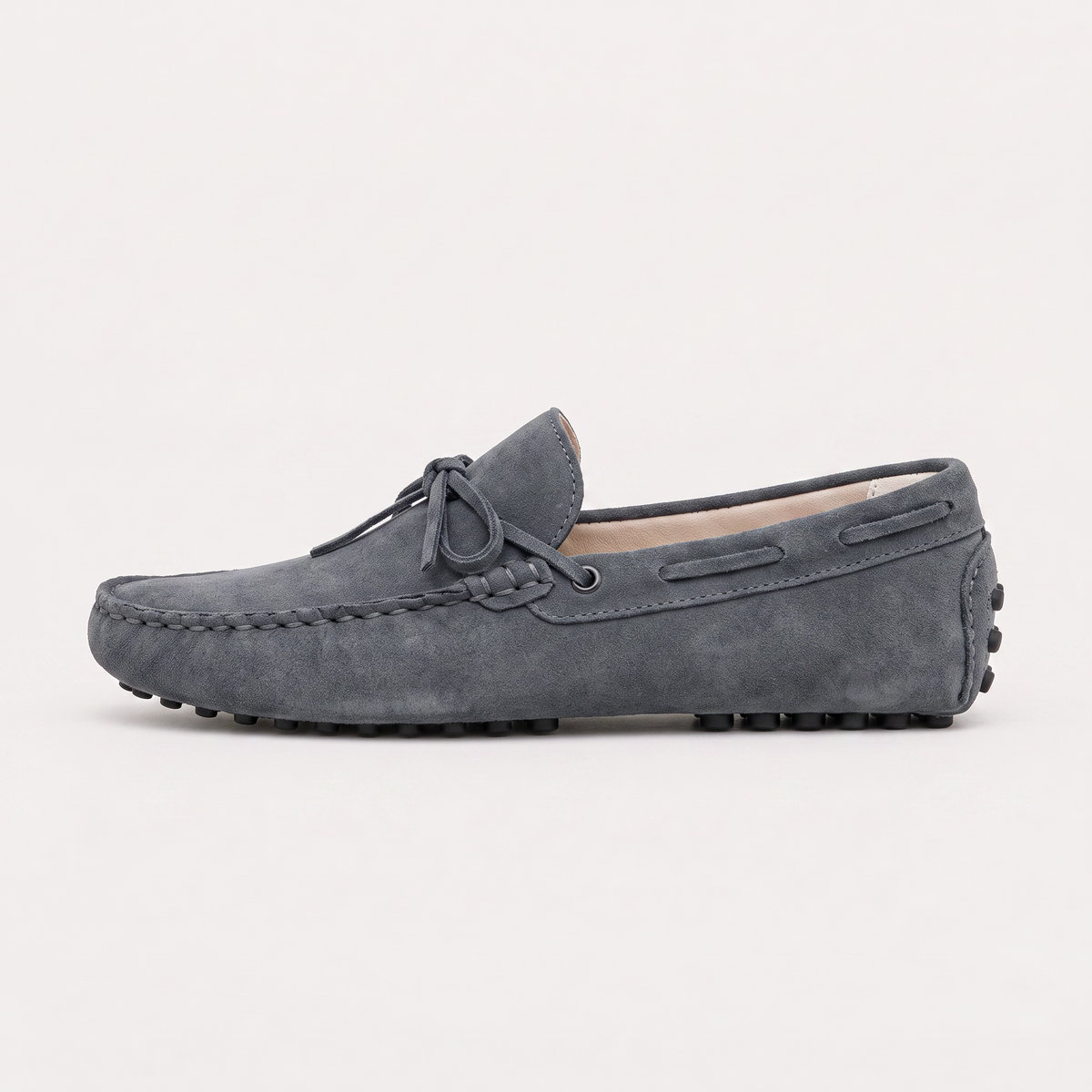 men's suede driving shoes with slip-on loafer design