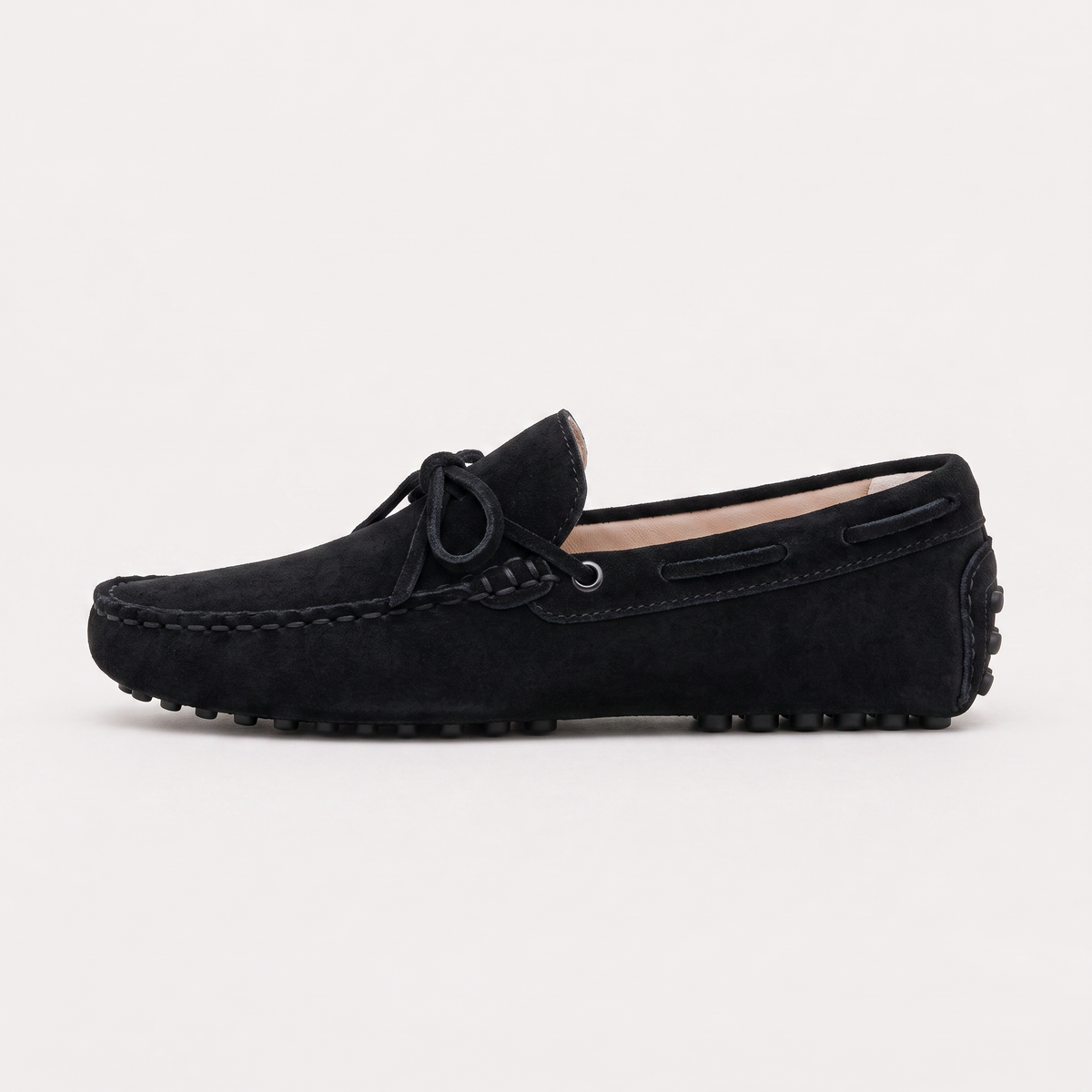 men's suede driving shoes with slip-on loafer design