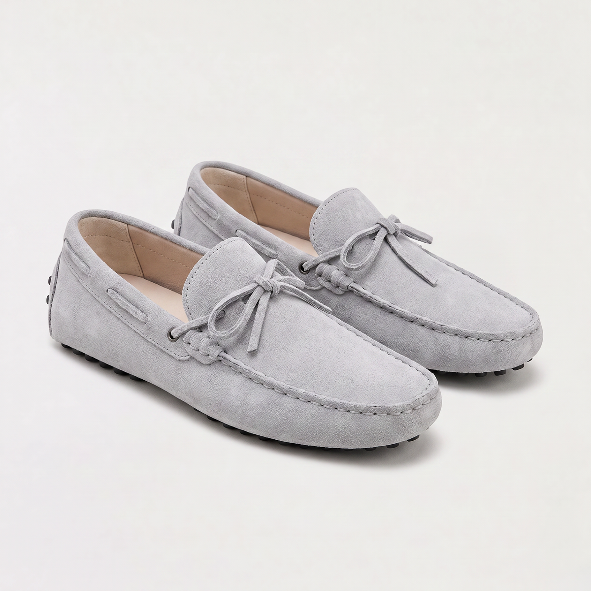 men's suede driving shoes with slip-on loafer design