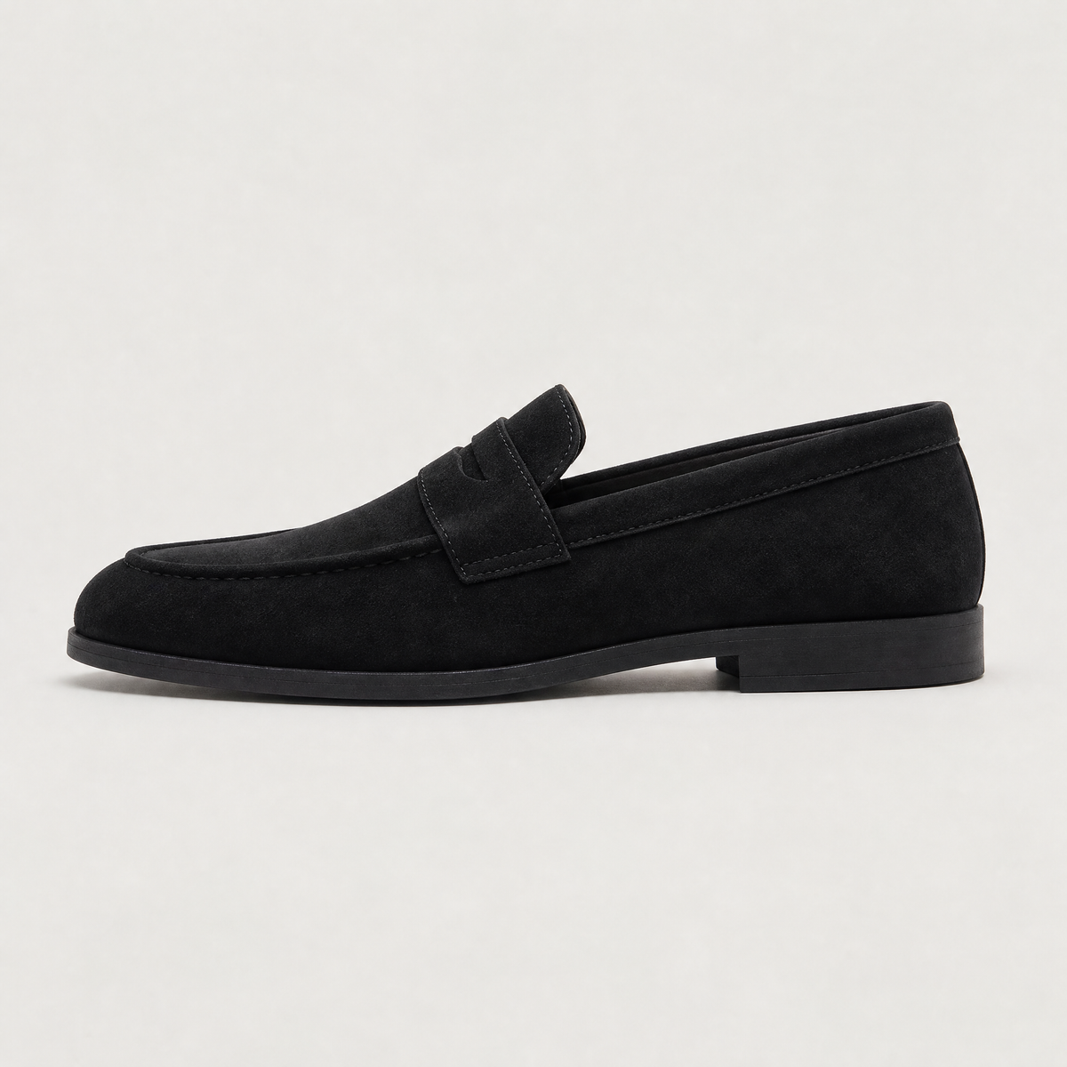 men's suede-look penny loafer with classic strap | Latestlaces