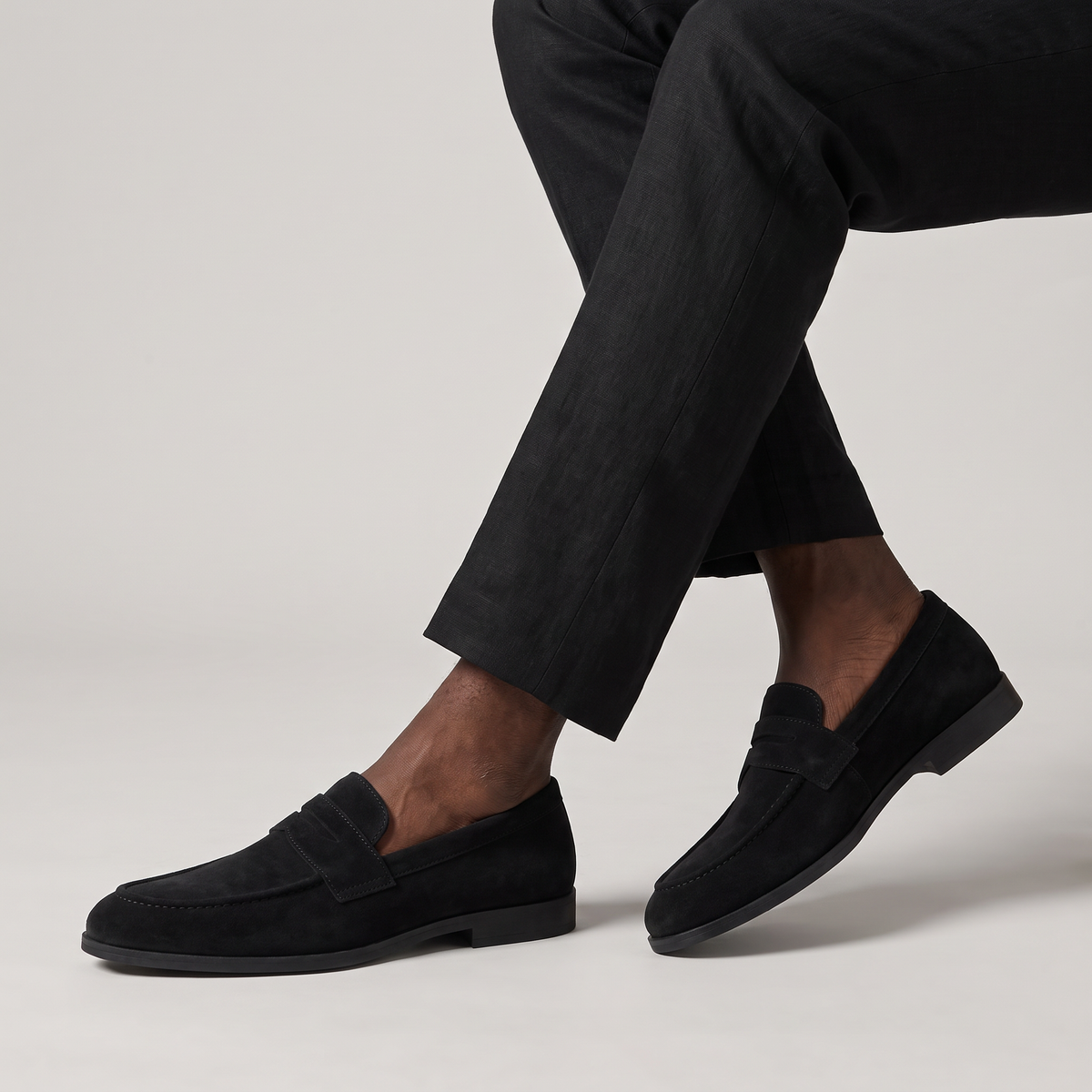 men's slip-on loafer with rounded toe