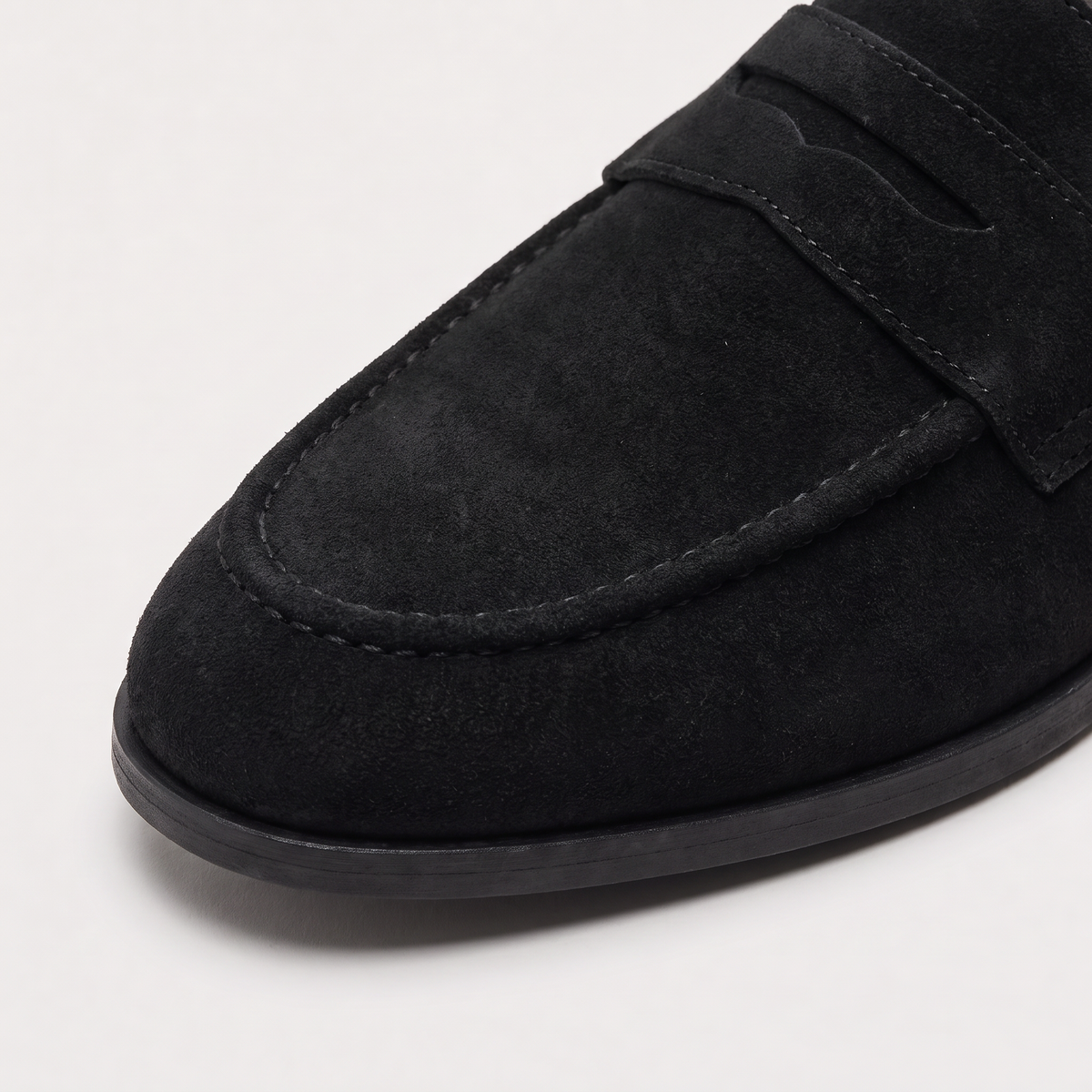 men's suede-look penny loafer with classic strap