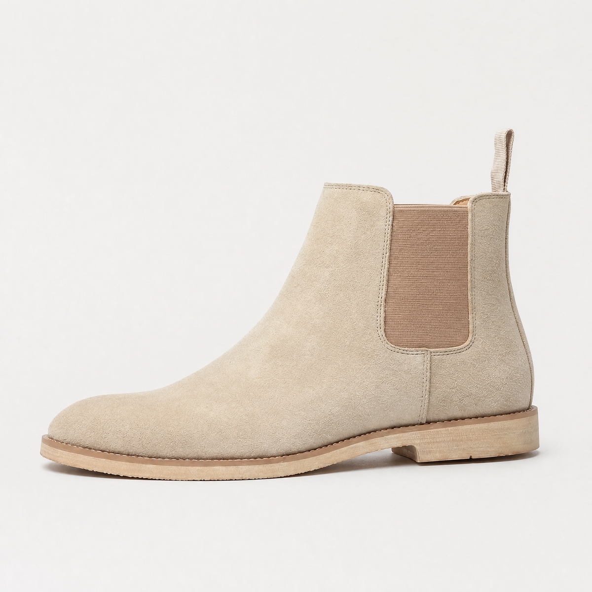 men's suede-look Chelsea boot with elasticated side panels | Latestlaces