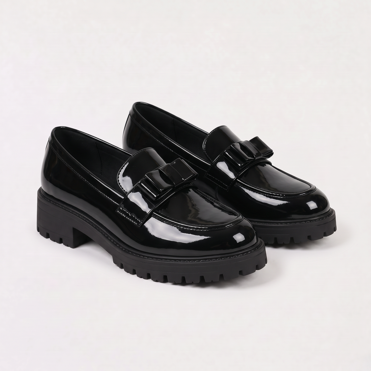 women's loafer with cushioned insole and lug sole