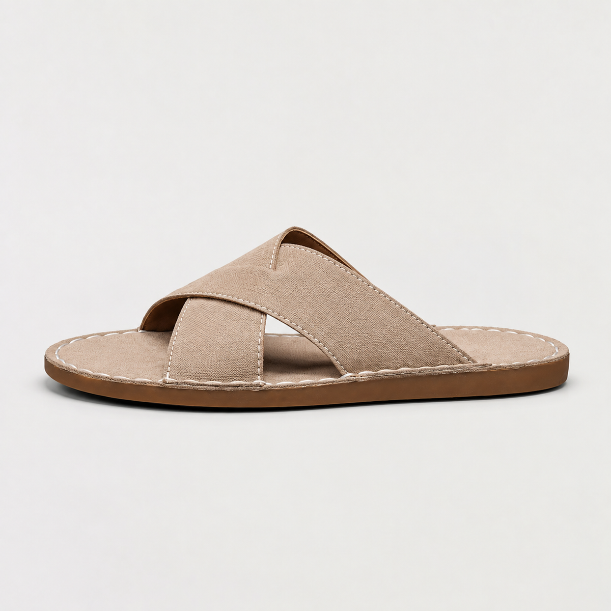 men's suede-look cross strap sandal | Latestlaces