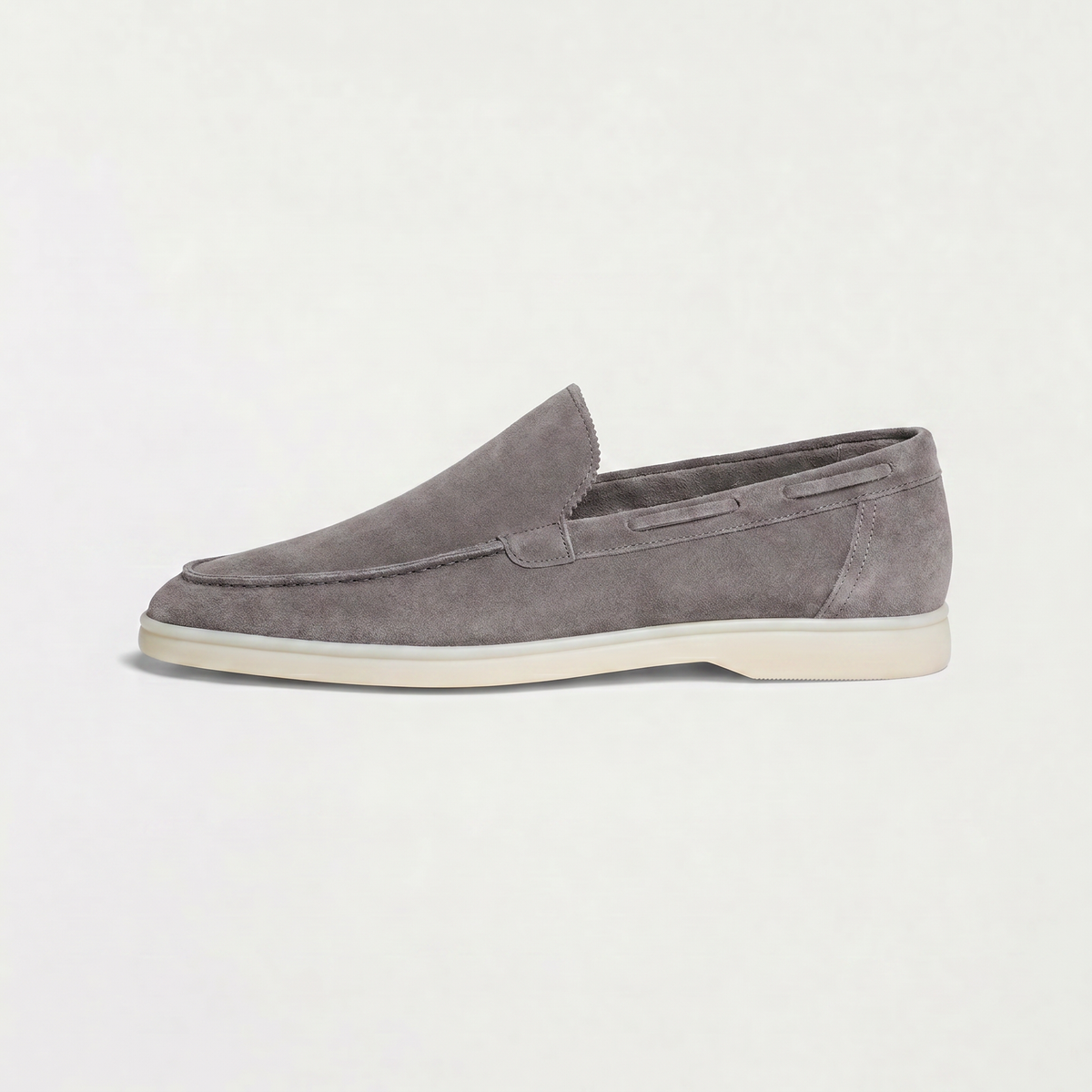 men's slip-on suede loafer with almond toe